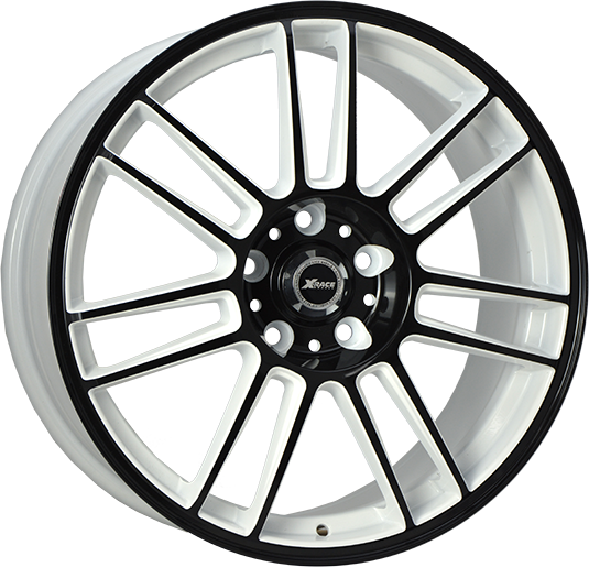 фото диска X-RACE R18 ET45 DIA63,3 PCD:5/108 белый+черный
