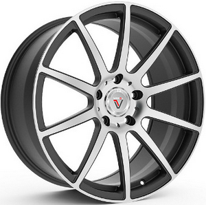 фото диска VISSOL R22 ET15 DIA PCD:5/115 черный полированный