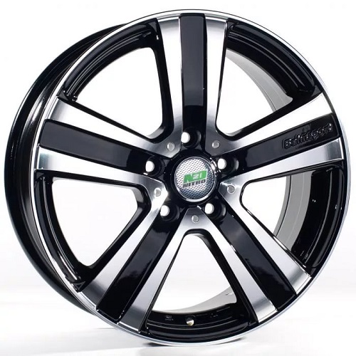 фото диска N2O R17 ET45 DIA73,1 PCD:5/114,3 Черный с полированной лицевой поверхностью
