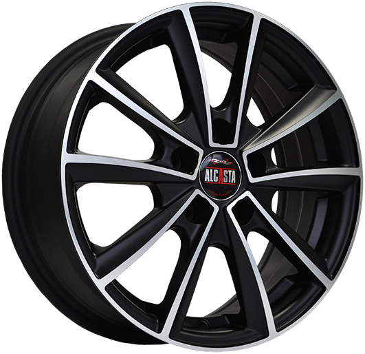 фото диска Alcasta R15 ET36 DIA60,1 PCD:4/100 черный матовый полированный