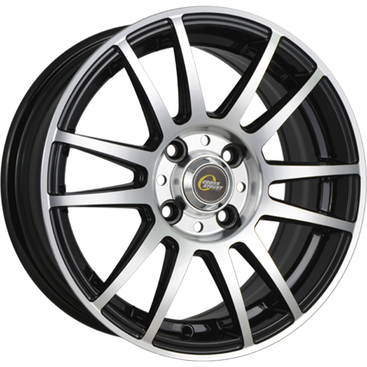 фото диска Cross Street R15 ET40 DIA56,6 PCD:4/100 Чёрный глянцевый с полированной лицевой частью