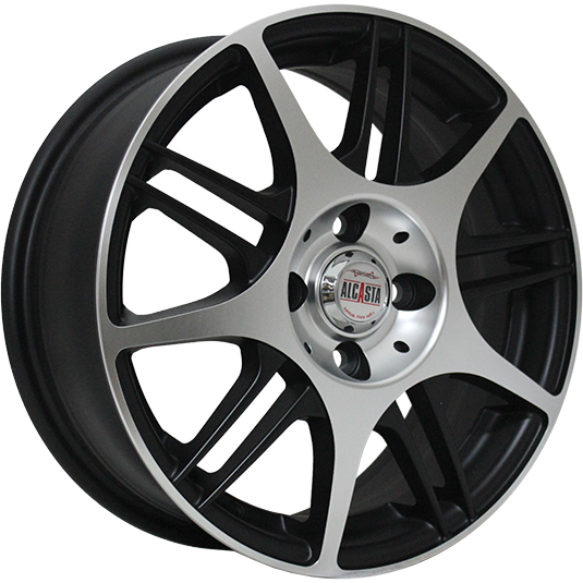 фото диска Alcasta R16 ET35 DIA57,1 PCD:5/100 черный матовый с полировкой