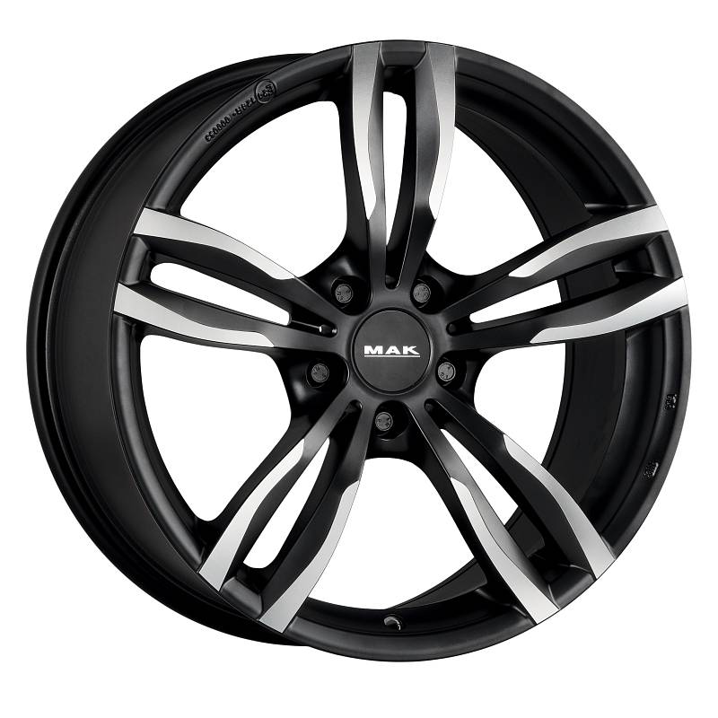 фото диска MAK R17 ET43 DIA72,6 PCD:5/120 Чёрный матовый с полированной лицевой частью