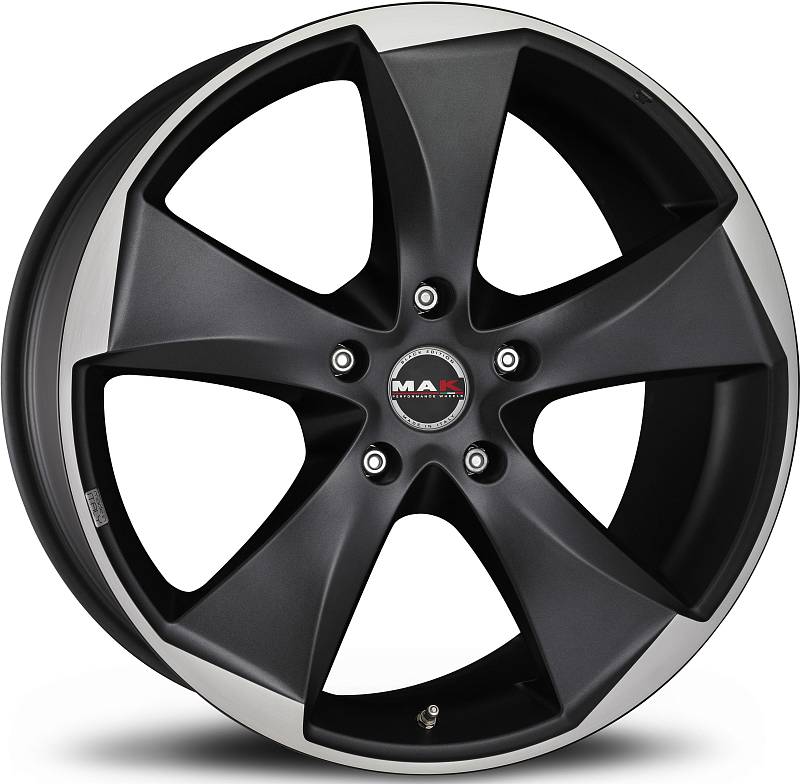 фото диска MAK R19 ET20 DIA72,6 PCD:5/120 Чёрный матовый с полированной лицевой частью