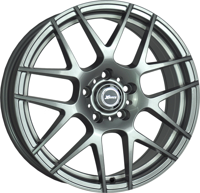 фото диска X-RACE R15 ET47 DIA57,1 PCD:5/112 темно-серый с белой полосой внутри
